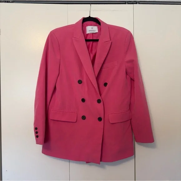 Stradivarius Hot Pink Oversized Dad Blazer - Picture 4 of 11